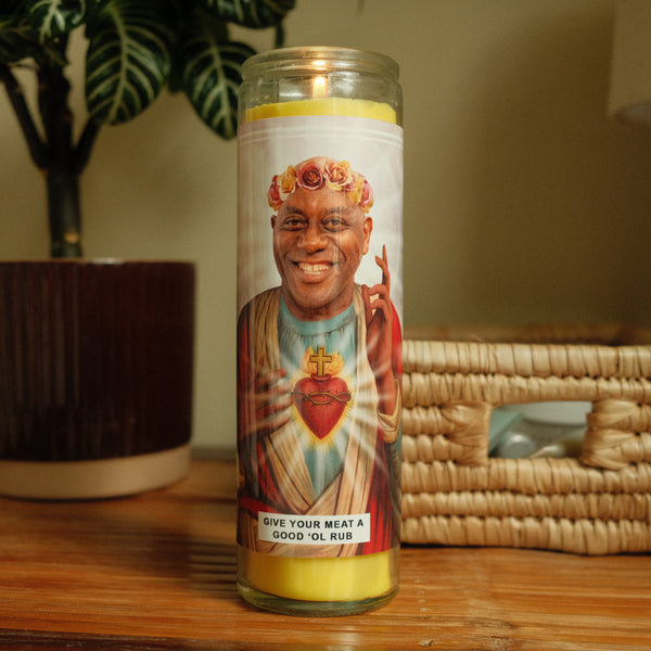 Saint Ainsley Harriott Prayer Candle